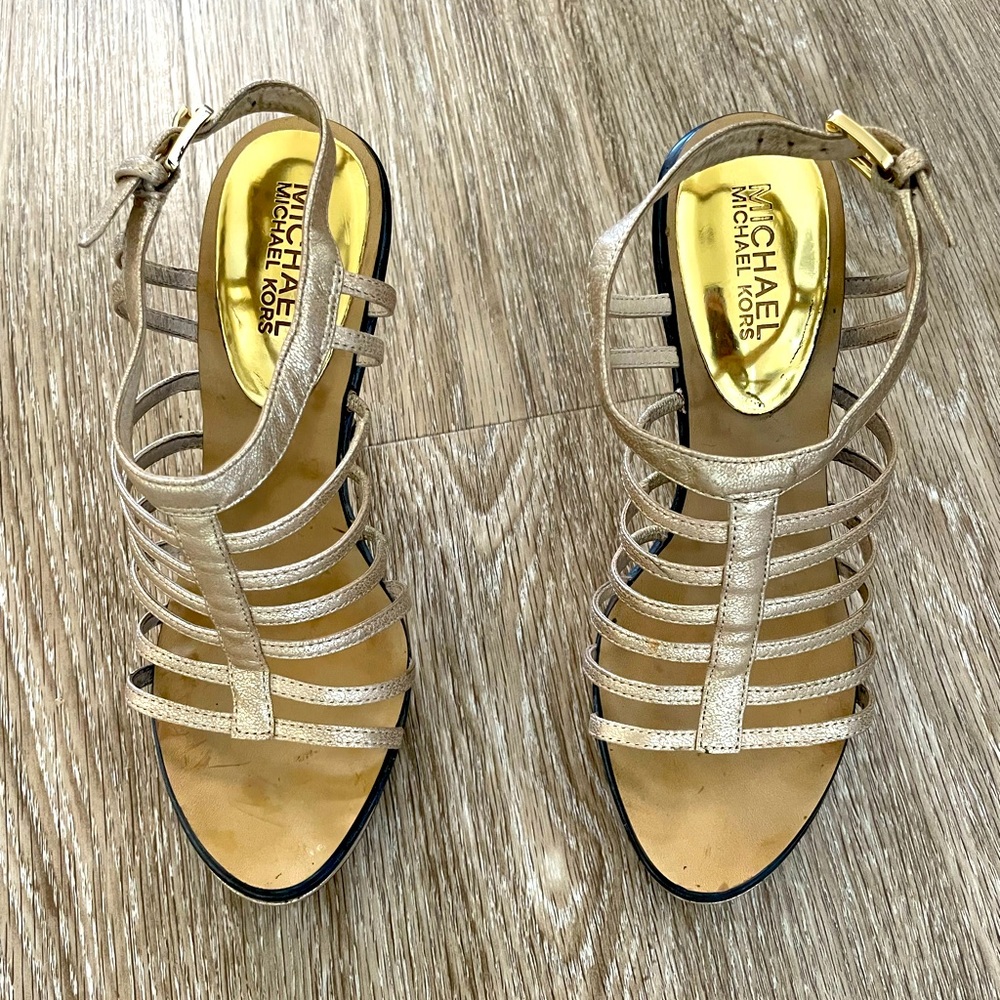 Michael Kors gold heels